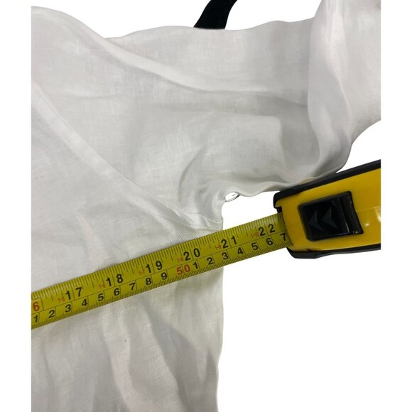 Massimo Dutti Mens Shirt Button Up S Small White Linen Long Sleeve 0175/722 NWT - Picture 13 of 16